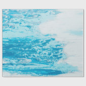 Blauw zee cadeaupapier (Vlak)