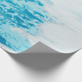 Blauw zee cadeaupapier (Hoek)