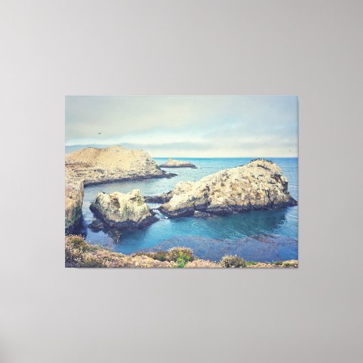 Blauw Zee Canvas Afdruk (Voorkant)