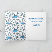 Blauw Zee Dieren Krab Shell Jongen Verjaardag Foto Kaart (Binnen)