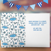 Blauw Zee Dieren Krab Shell Jongen Verjaardag Foto Kaart