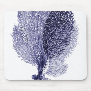 Blauw Zee Fan Illustratie Muismat