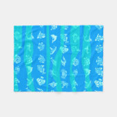 Blauw zee fleece deken (Voorkant (Horizontaal))