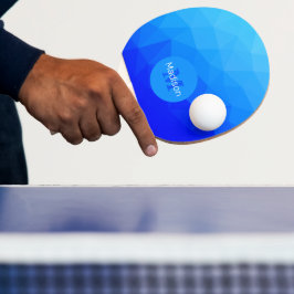 Blauw zee geometrisch maaspatroon in de zomer Mono Tafeltennisbatje