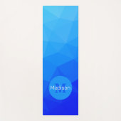 Blauw zee geometrisch maaspatroon in de zomer Mono Yogamat (Voorkant)