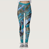 Blauw Zee Glass Mosaic Leggings (Voorkant)