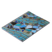 Blauw Zee Glass Mosaic Spiral Notitieboek (Linkerzijde)