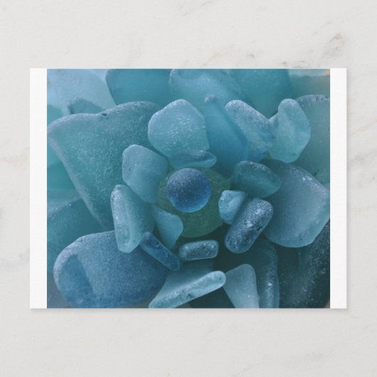 Blauw Zee Glazen ventilator Briefkaart (Voorkant)
