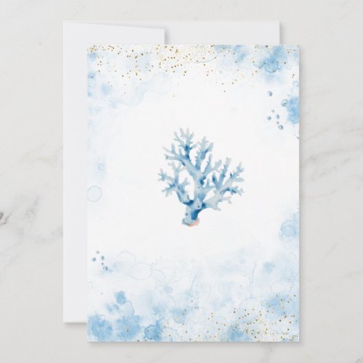 Blauw Zee is de eerste verjaardag van het Zee Kaart (Achterkant)