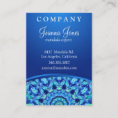 Blauw Zee Jewel Mandala Visitekaartje (Achterkant)