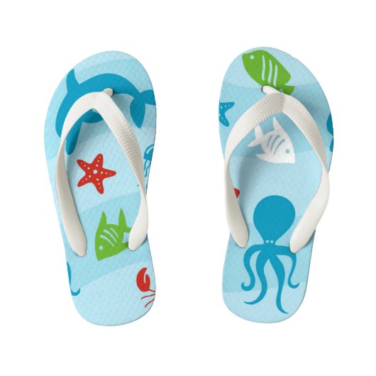 Blauw Zee Kinder Teenslippers (Voetbed)