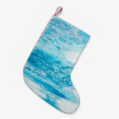 Blauw zee kleine kerstsok (Voorkant (Hangend))