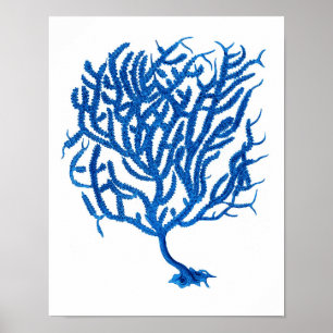 Blauw Zee koraal afdrukken #10 Home Decor Art Poster