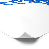 Blauw Zee koraal afdrukken #12 Kustwand Art afdruk Poster (Hoek)