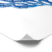 Blauw Zee koraal afdrukken #1 Beach House Wall Art Poster (Hoek)