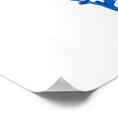 Blauw Zee koraal afdrukken #5 strand wanddecor Poster (Hoek)