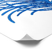 "Blauw zee koraal afdrukken # 8 Home decor poster (Hoek)