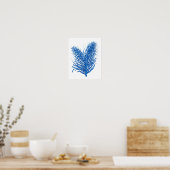 "Blauw zee koraal afdrukken # 8 Home decor poster (Keuken)