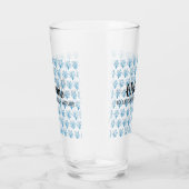 Blauw zee - koraalpatroon op blauw glas (Rechts)