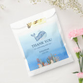 Blauw Zee Koraalrif Schattigee Walvis Verjaardag D Bedankzakje (Gezegeld)