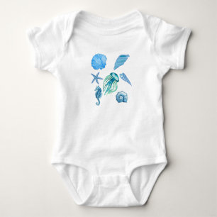 Blauw Zee Kunst Romper