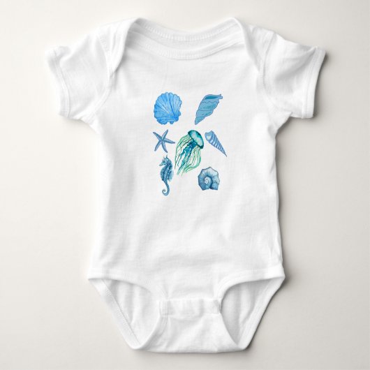 Blauw Zee Kunst Romper (Voorkant)