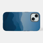Blauw Zee Landschap iPhone 15 Case (Achterkant horizontaal)