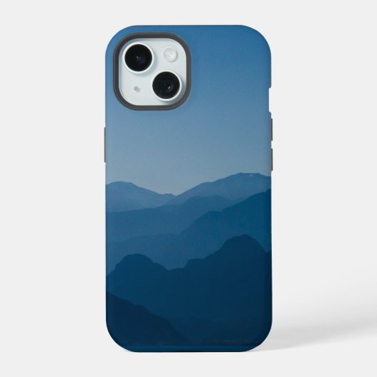 Blauw Zee Landschap iPhone 15 Case (Achterkant)