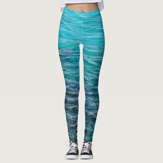 Blauw zee leggings (Voorkant)