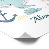 Blauw Zee met lange levensduur Wandwand Baby Poster (Hoek)