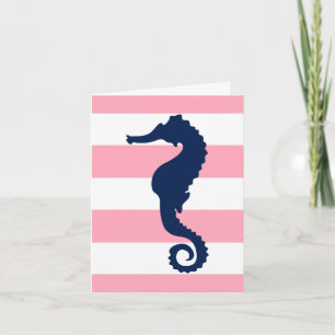 Blauw Zee op roze strepen Kaart