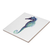 Blauw zee paard ontwerp zeepaardzeepaardjes tegeltje (Zijkant)