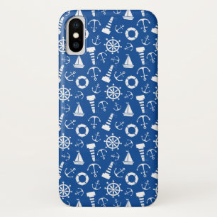 Blauw Zee Patroon iPhone X Hoesje