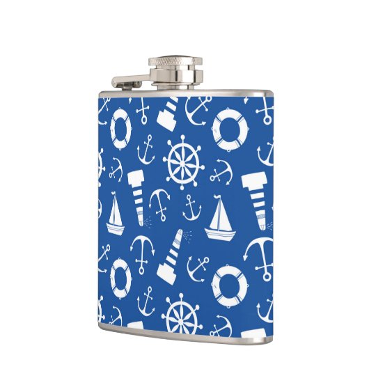 Blauw Zee Patroon Heupfles (Links)