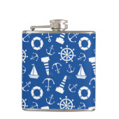 Blauw Zee Patroon Heupfles (Voorkant)