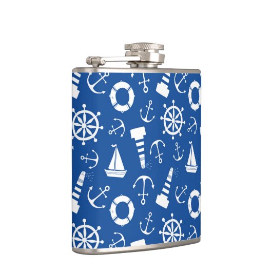 Blauw Zee Patroon Heupfles (Rechts)