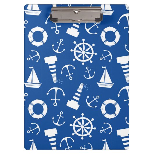 Blauw Zee Patroon Klembord (Voorkant)