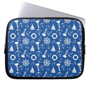 Blauw Zee Patroon Laptop Sleeve