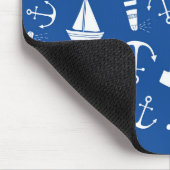 Blauw Zee Patroon Muismat (Hoek)