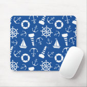 Blauw Zee Patroon Muismat (Met muis)