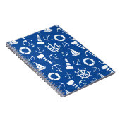 Blauw Zee Patroon Notitieboek (Rechterzijde)