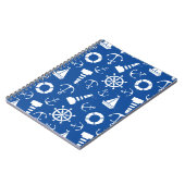 Blauw Zee Patroon Notitieboek (Linkerzijde)