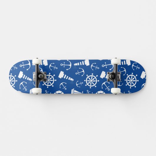 Blauw Zee Patroon Skateboard (Horizontaal)