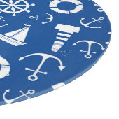 Blauw Zee Patroon Snijplank (Hoek)