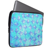 Blauw Zee schildpad Print Laptop Sleeve (Voorkant Rechts)