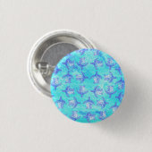 Blauw Zee schildpad Print Ronde Button 3,2 Cm (Voorkant /achterkant)