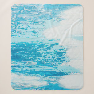 Blauw zee sherpa deken