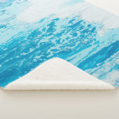 Blauw zee sherpa deken (3/4)