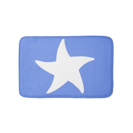 Blauw Zee Star Bathroom Mat (Voorkant)