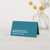 Blauw Zee strand bruiloft Plaatskaartje (Achterkant)